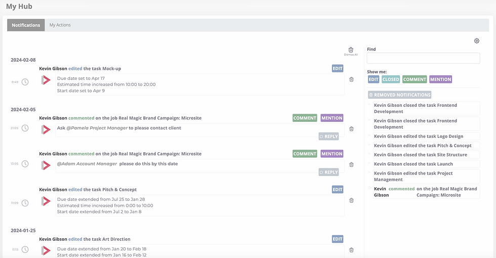 Magnetic My Hub Dashboard