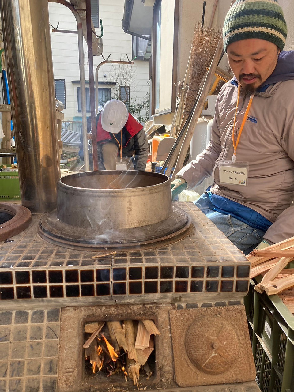 お釜をセットして
