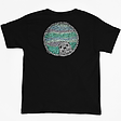 Black t-shirt with circular harbor seal graphic