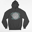 Sand Dollar Medusa design on a dark charcoal hoodie