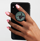 Bull Orca Passing Through phone grip on a black smartphone