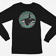 Black long-sleeve shirt with Bull Orca Killer Whale design.