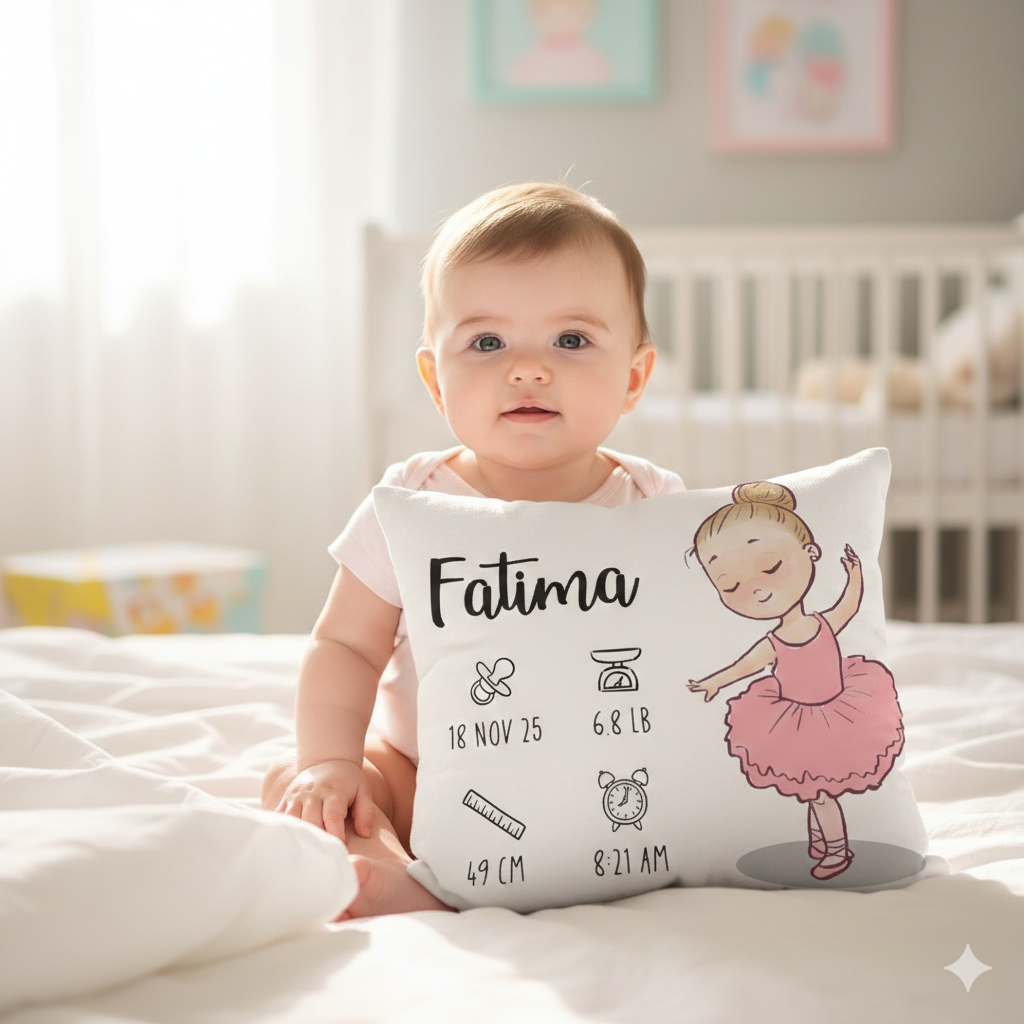 Almohada de nacimiento - niña