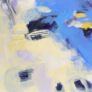 Detail of Thermal Lift, acrylic and mixed media by Patrice Drago
