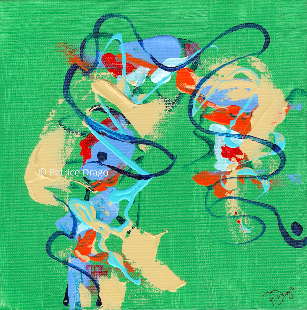 Tiny Dancer, abstract acrylic painting by Patrice Drago