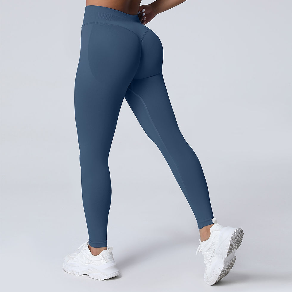 Miniatura: VEQKING Scrunch Butt Women Yoga Pants Seamless Sports Leggings Low Waist Gym Fit