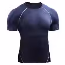 Miniatura: 2025 t camisa dos homens verão roupas esportivas corrida camiseta metalo de aqu