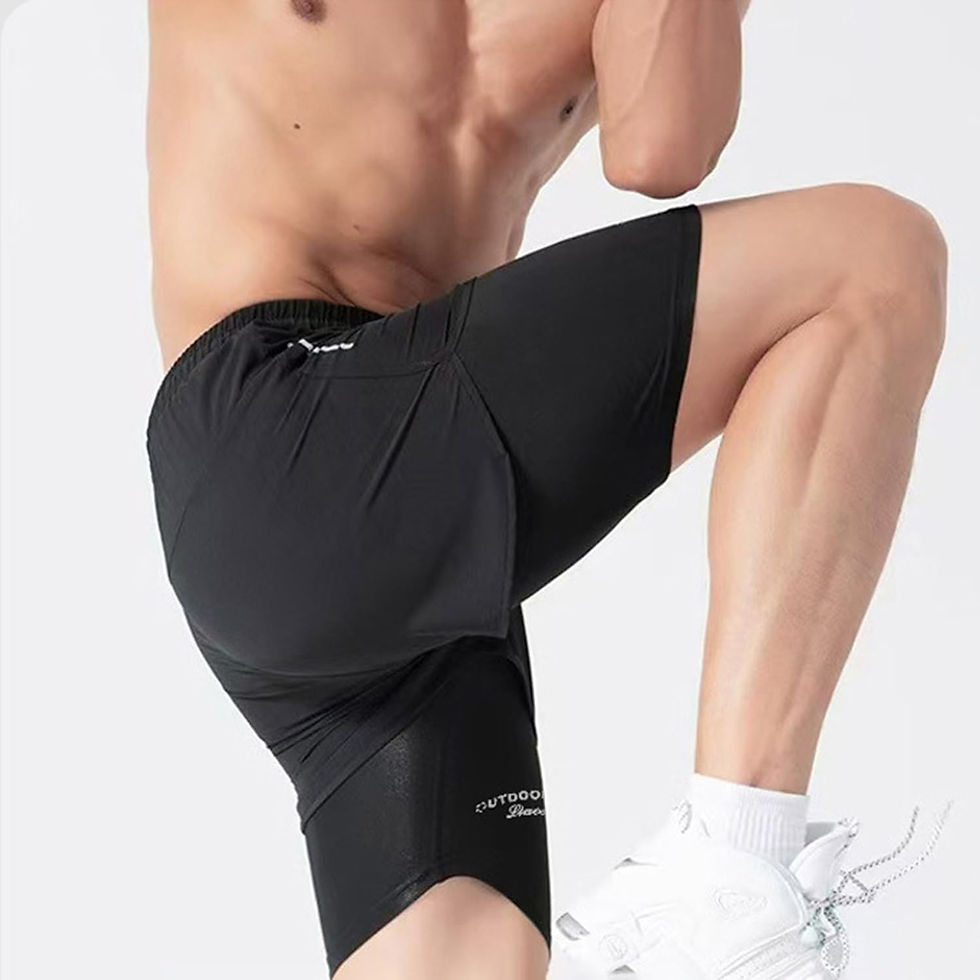Miniatura: Men's Swim Trunks Quick Dry Athletic Shorts with Compression Liner for Beach Poo