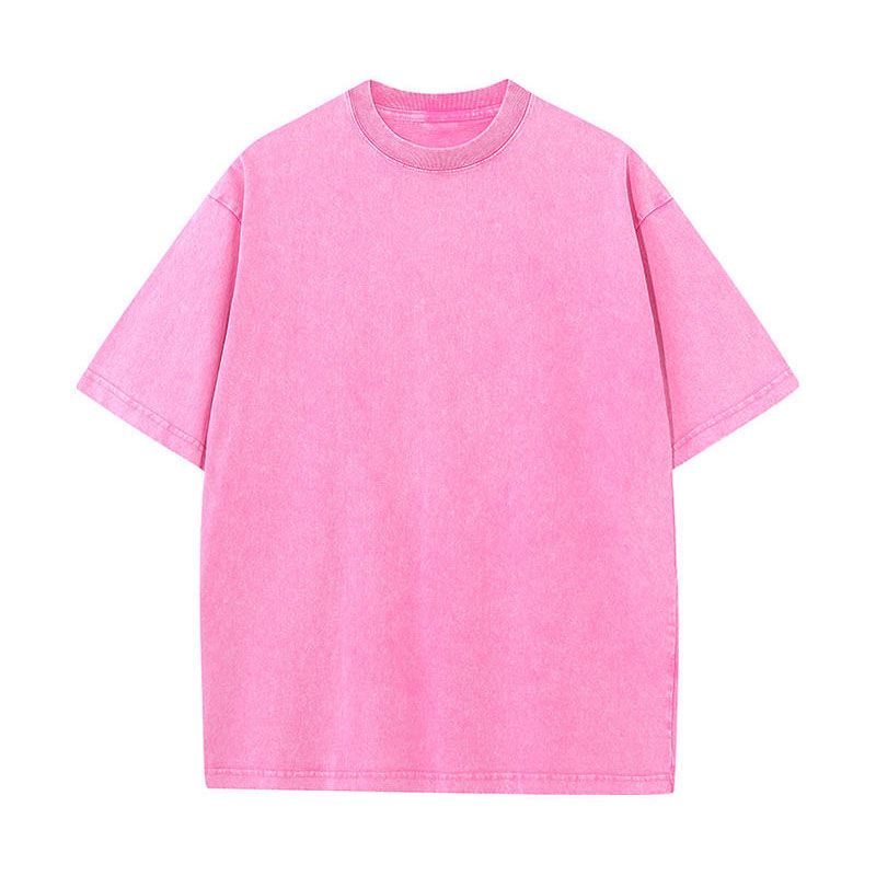 Miniatura: Washed T-Shirt 230G 100Cotton Solid Oversized Loose Fitness Mens Tee Tops Droppe