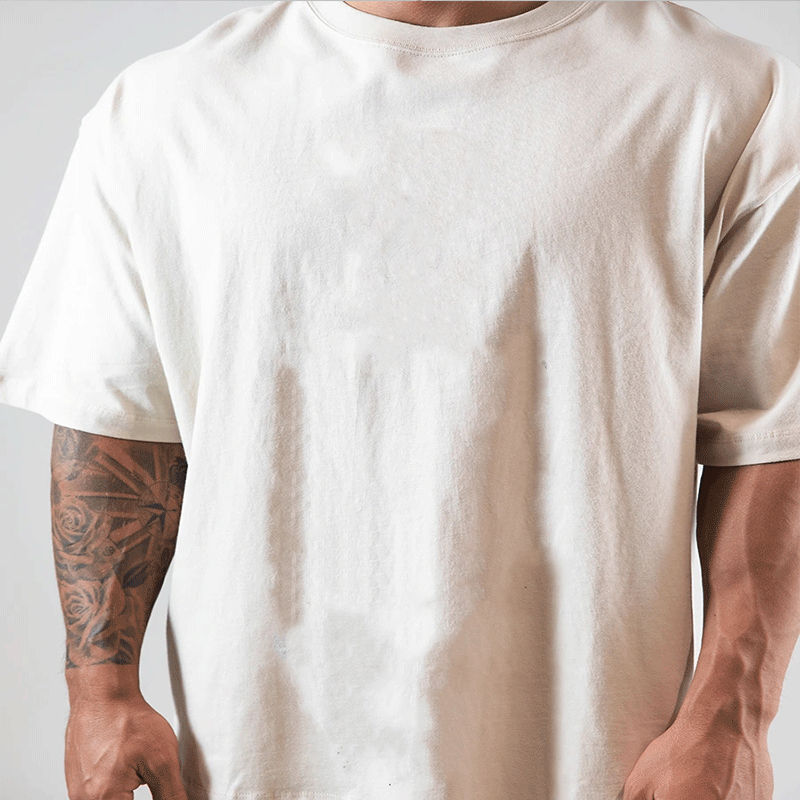 Miniatura: LYFT 100% Cotton Men's Gym T-Shirt Loose Fit Short Sleeve Sport Fitness Running 