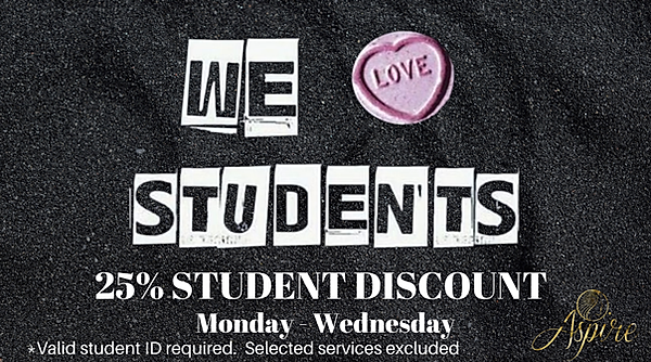 Student Discount Aspire Hairdressing & Beauty Linthorpe Road Middlesbrough