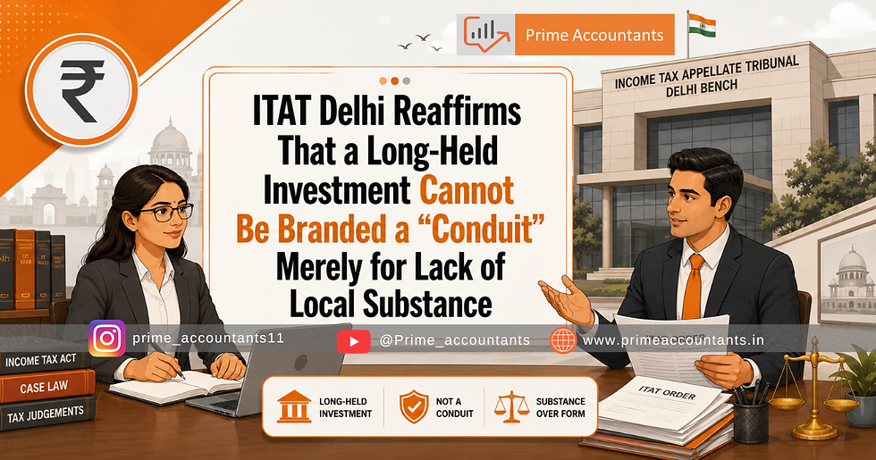 Delhi Tribunal held that the AO had no material evidence and on the basis of only suspicion, the assessee cannot be called a “conduit entity". Holding investments for over five years before realizing gains was itself strong evidence against any conduit or treaty-shopping allegation.