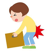 荷物を持ってぎっくり腰になった女性