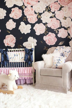 navy-and-pink-peony-floral-nursery-accent-wall-behind-crib-caden-lane-img_ecf1372c09f9f556