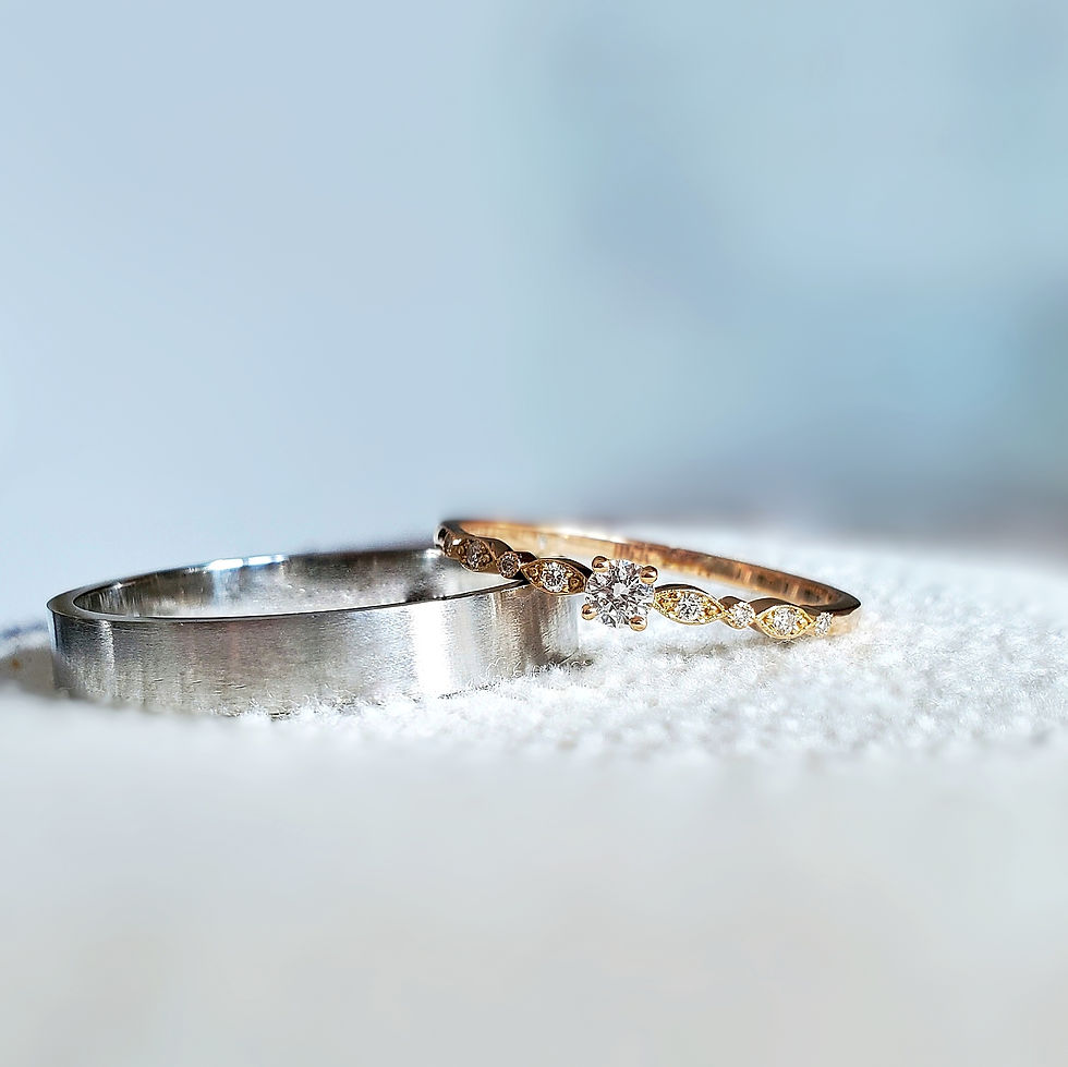 Miniature : Bague de fiançailles Nat - diamants, or 18k