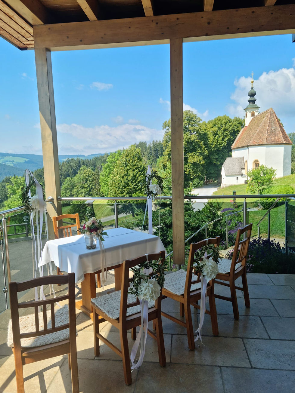 Standesamtliche Trauung auf unserer Terrasse