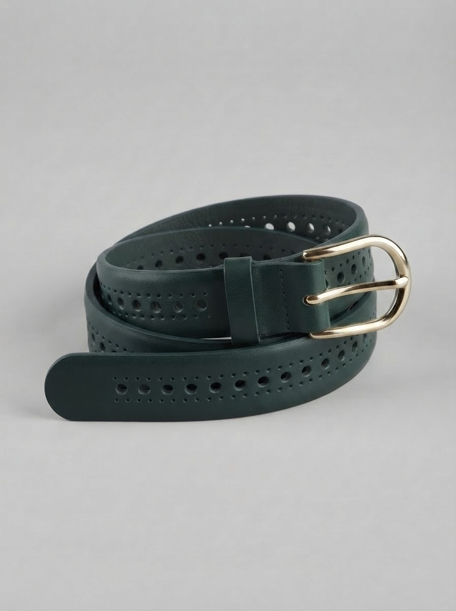 Hunter Bowls Hole Pattern Belt