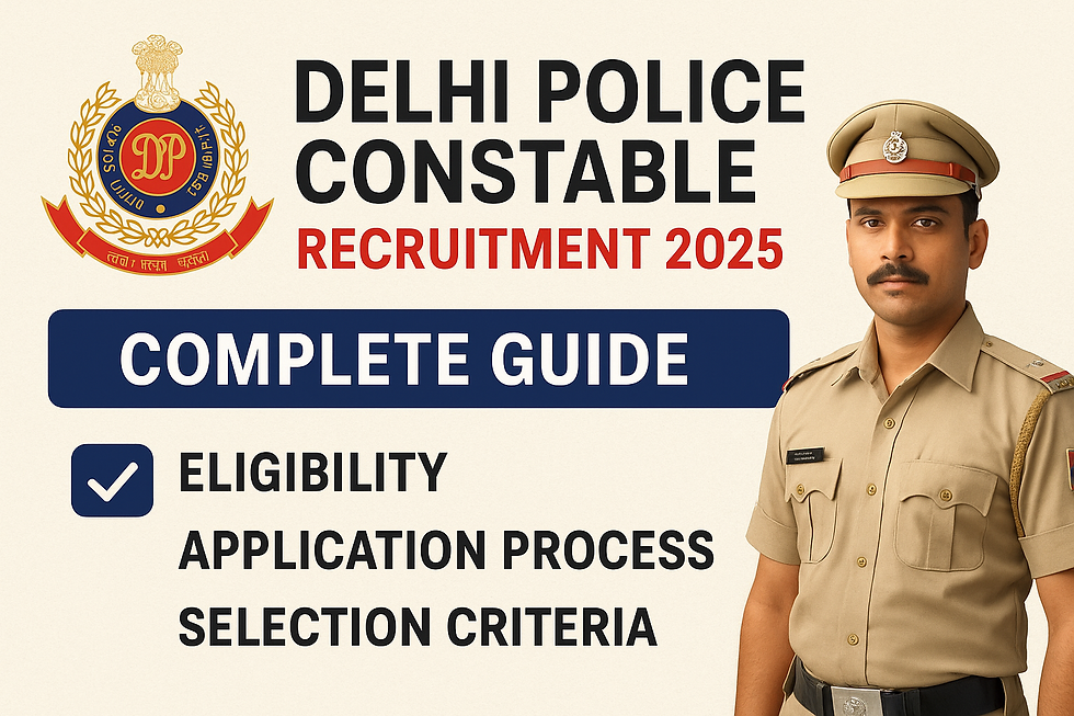 दिल्ली पुलिस कॉन्स्टेबल भर्ती 2025 – पूरी जानकारी