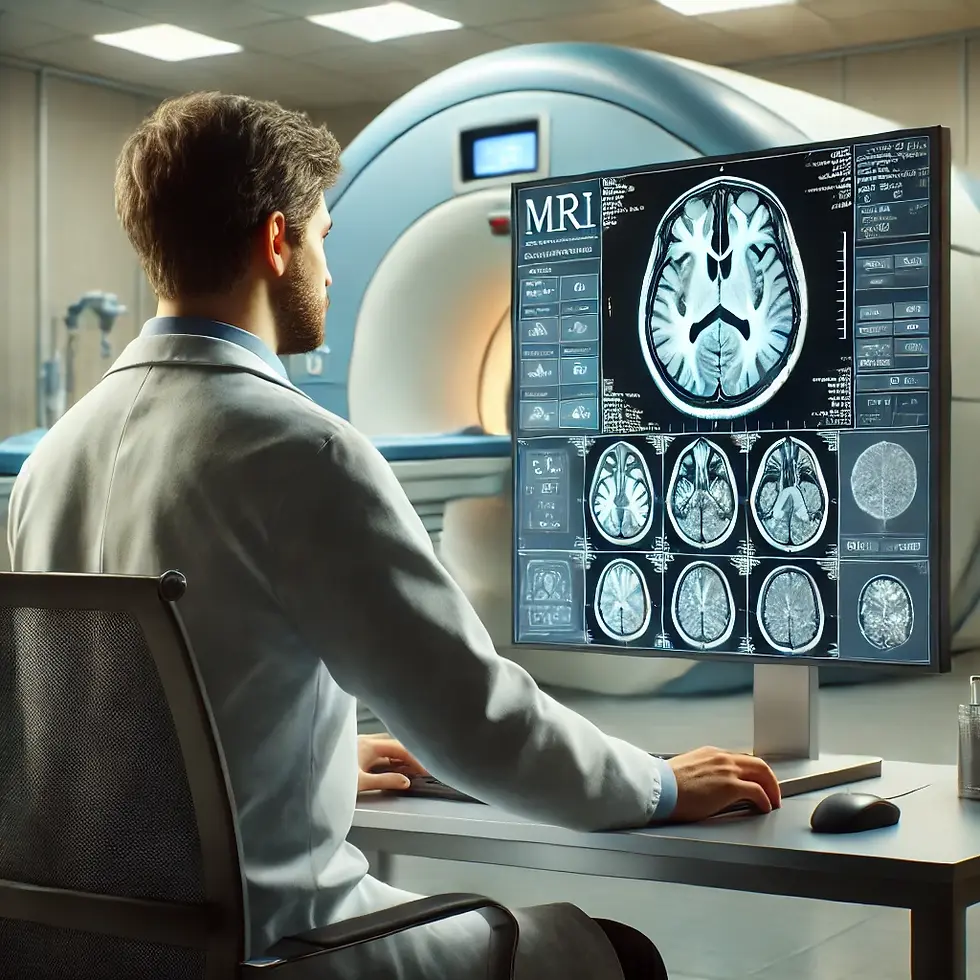 Figure illustrating the use of synthetic medical imaging for training radiologists, showcasing its potential to enhance educational opportunities.