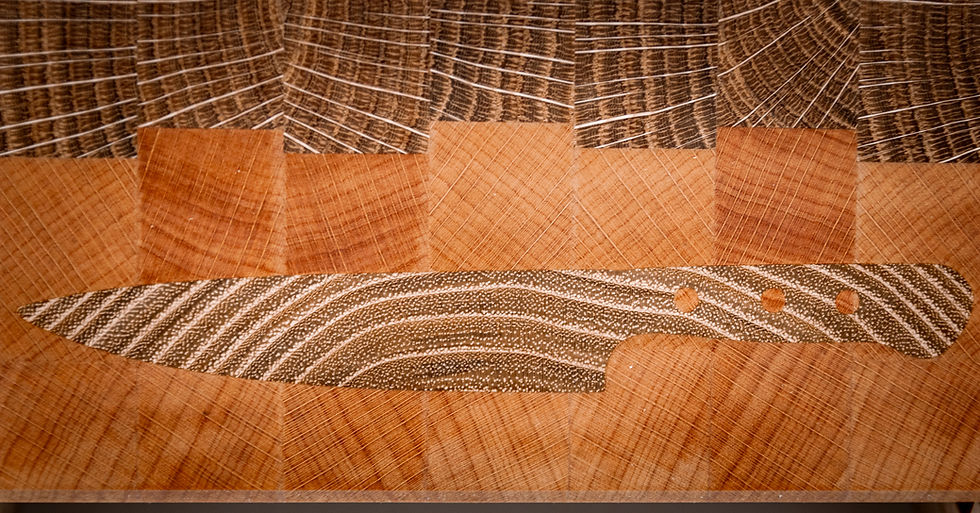 Miniaturbild: Hirnholz Schneidbrett aus Hartholz Detailansicht