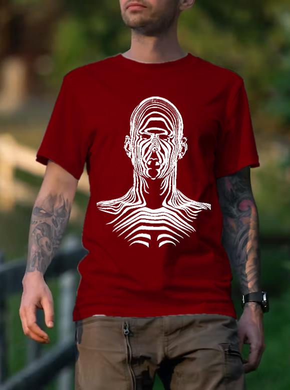 Miniatura: Camiseta para hombre línea frecuencias