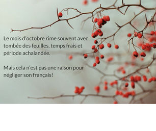 L’arrivée du temps frais