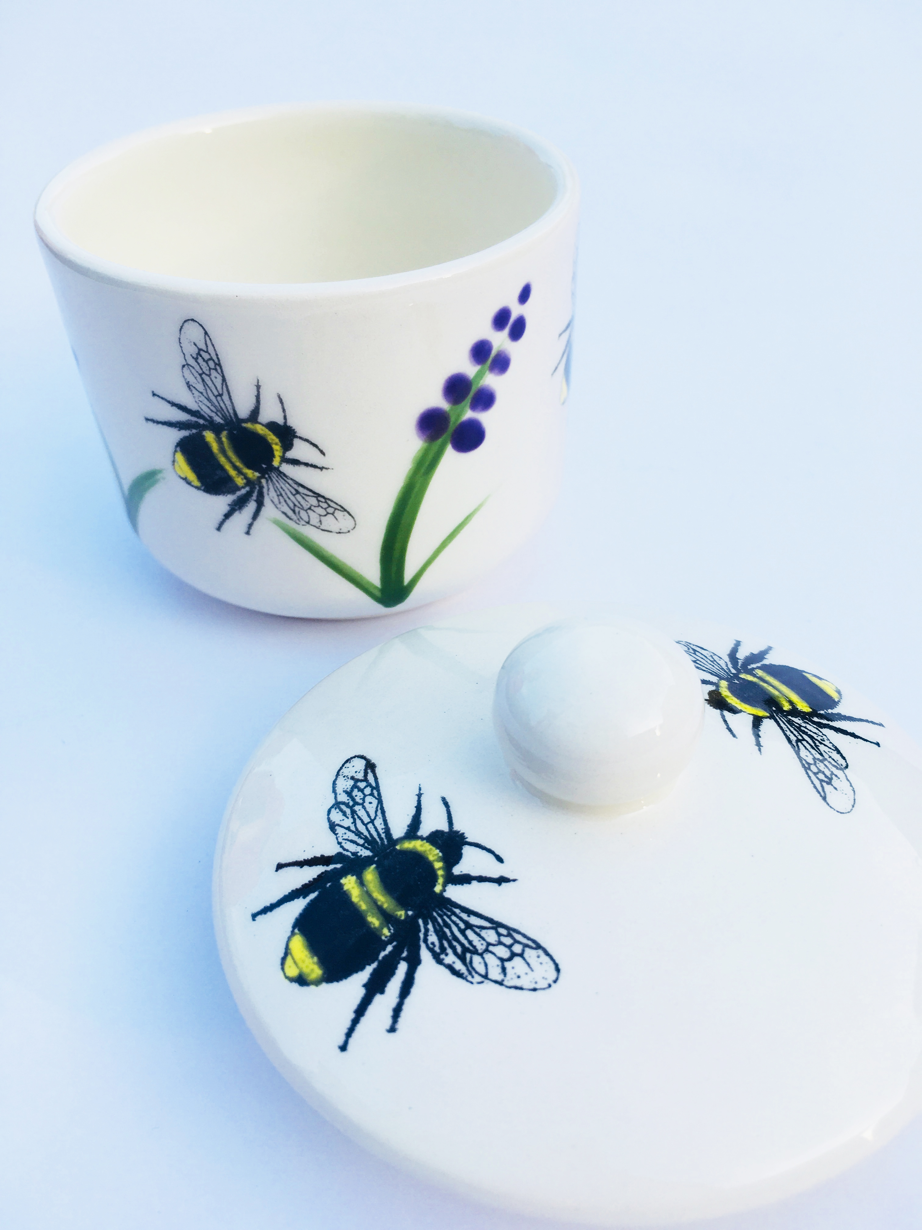 Bee and Lavender sugar bowl