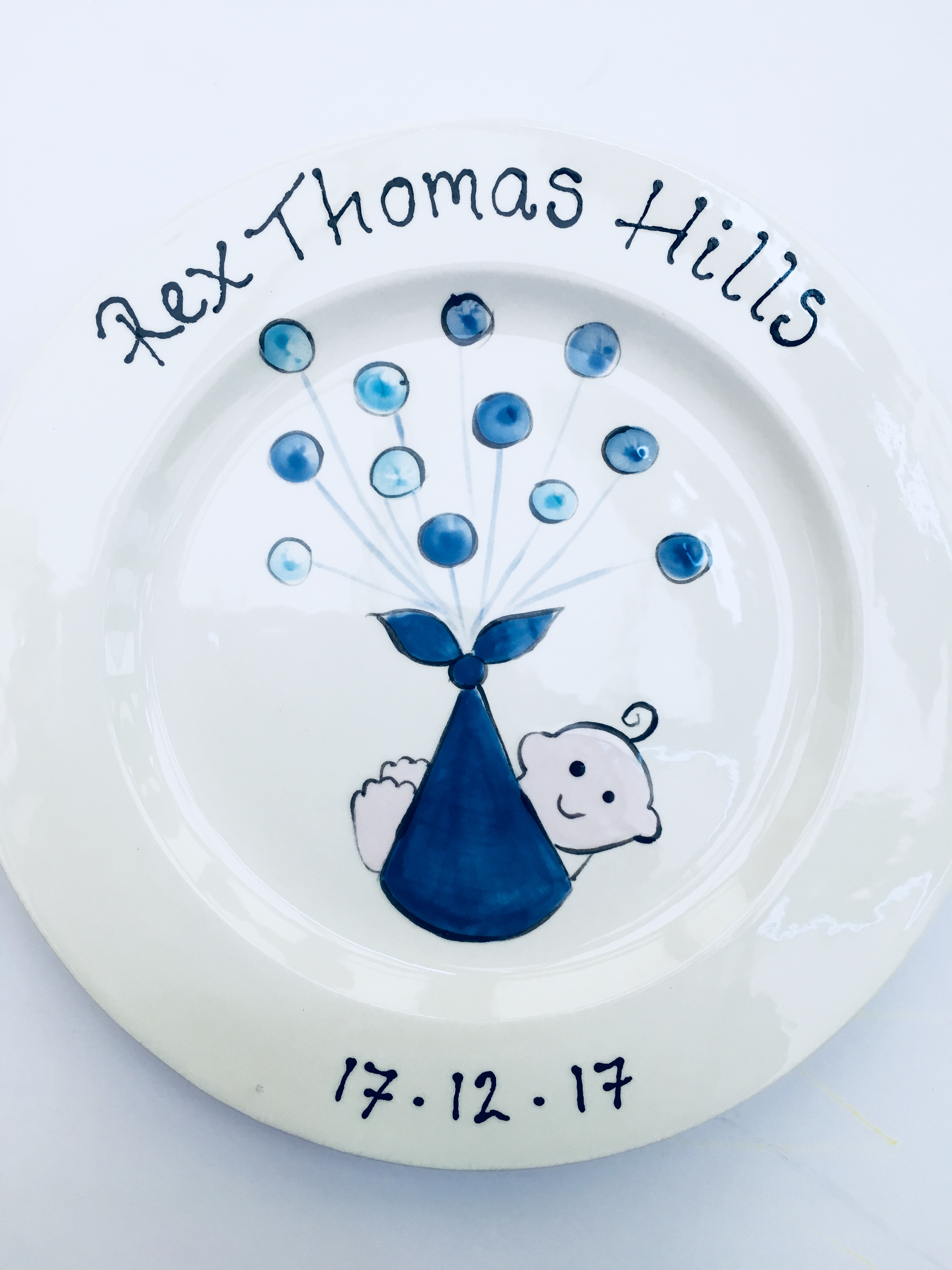 Commemorative baby plate