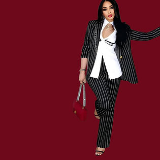 Pinstripe suit
