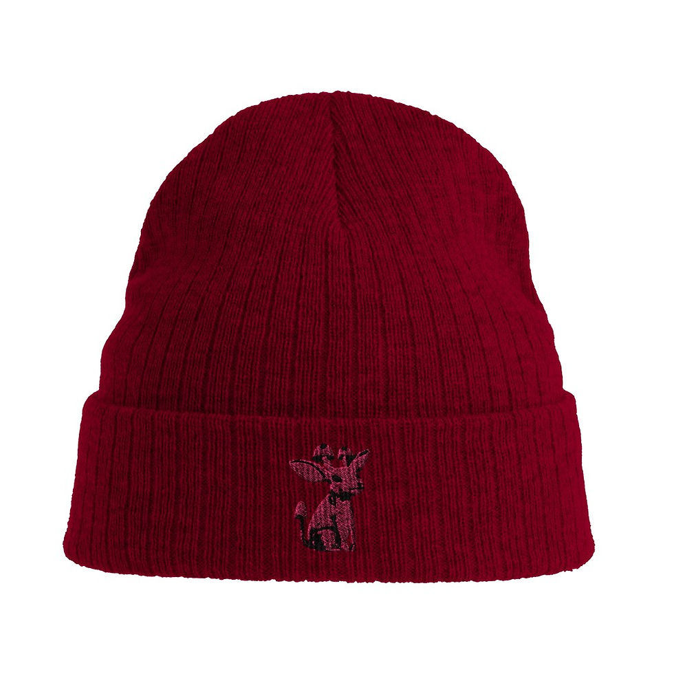 Thumbnail: Pink- BunnyShroom Embroidered Eco Beanie