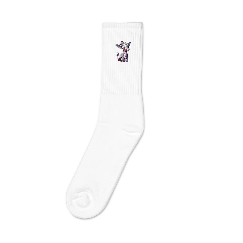 Thumbnail: BunnyShroom - Embroidered socks