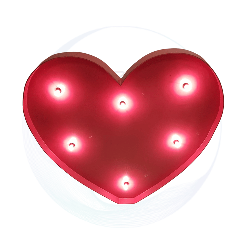 Marquee Heart – Electric – Red – 1m