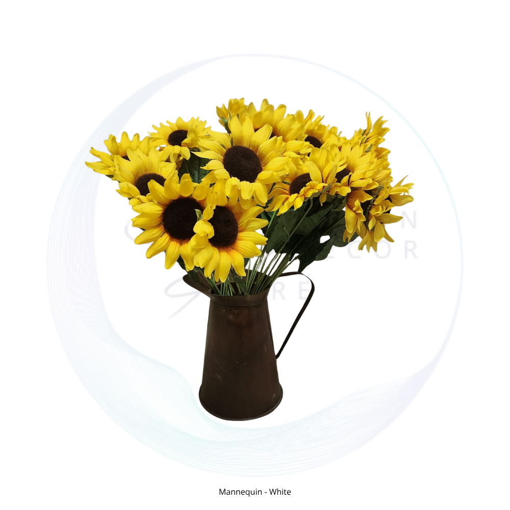 Jug – Brass – Sunflowers – 50cm
