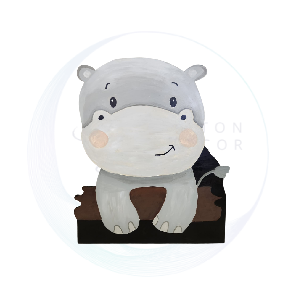 Hippo – Cut-Out – Grey – 67cm