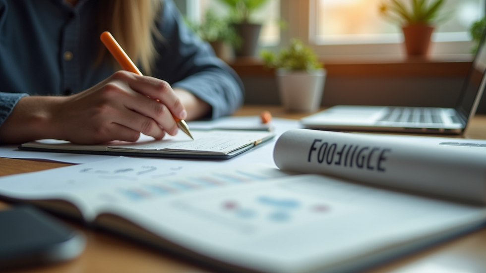 Close-up view of educational resources for investors