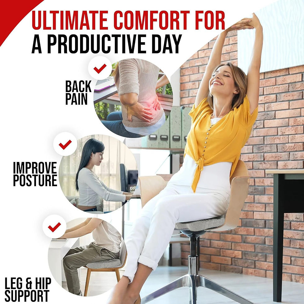 Thumbnail: Ergonomic Memory Cotton Office Cushion Hemorrhoid Cushion Chair Cushion Sedentar