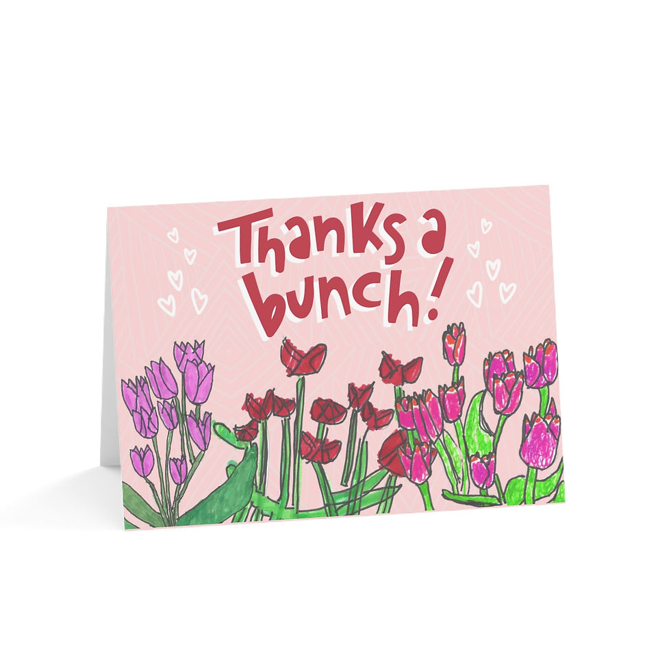 Miniatura: Pink Thanks a Bunch Cards (1, 10, 30, and 50pcs)