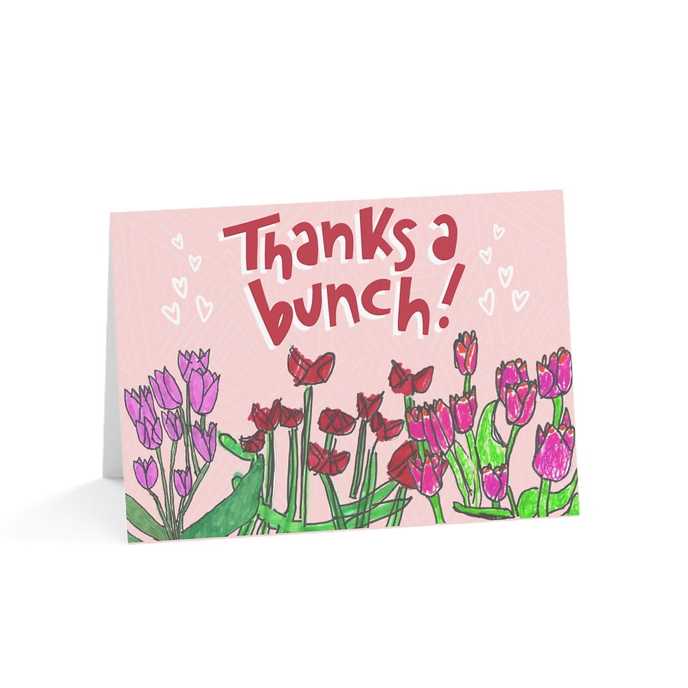 Miniatura: Pink Thanks a Bunch Cards (1, 10, 30, and 50pcs)