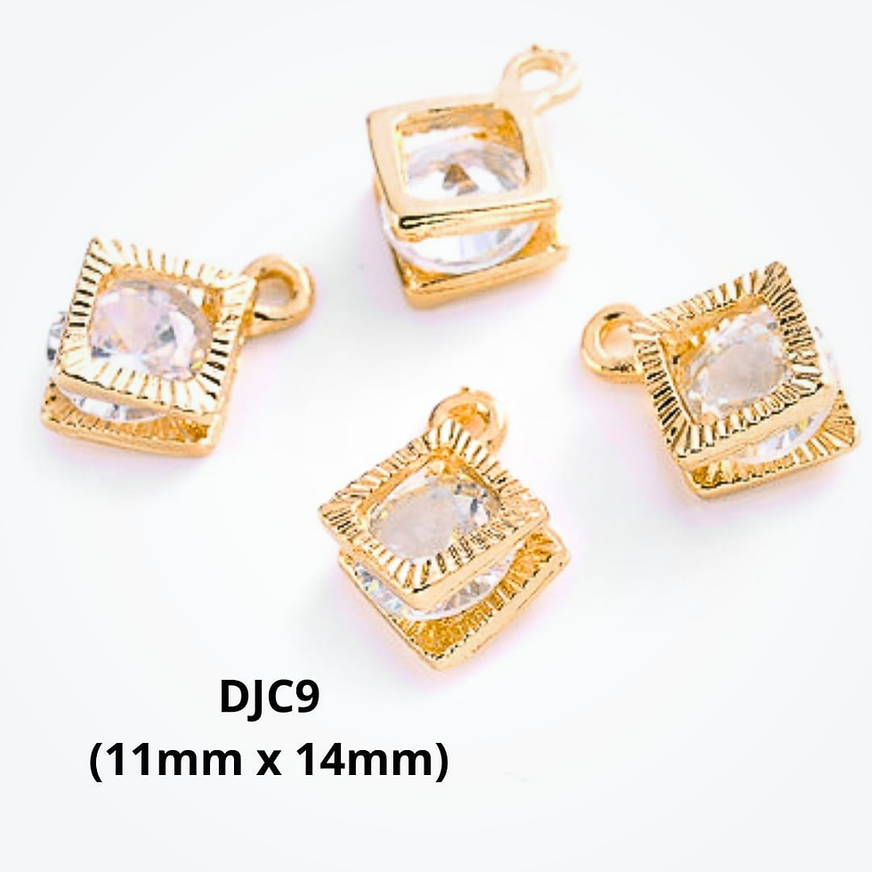 Miniatura: Dijes Dorados con Zirconia Cúbica x 3 Und.