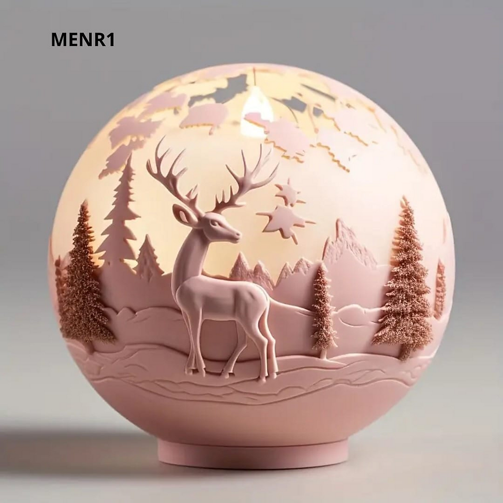Miniatura: Moldes de Esferas Navideñas (Renos + Bósque)