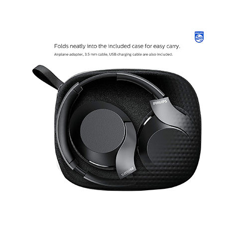 Thumbnail: Philips PH805 Active Noise Canceling Wireless Bluetooth Headphones ( Black )