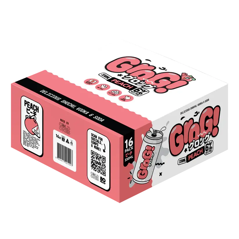 Grog Peach 330ml x 16 Pack
