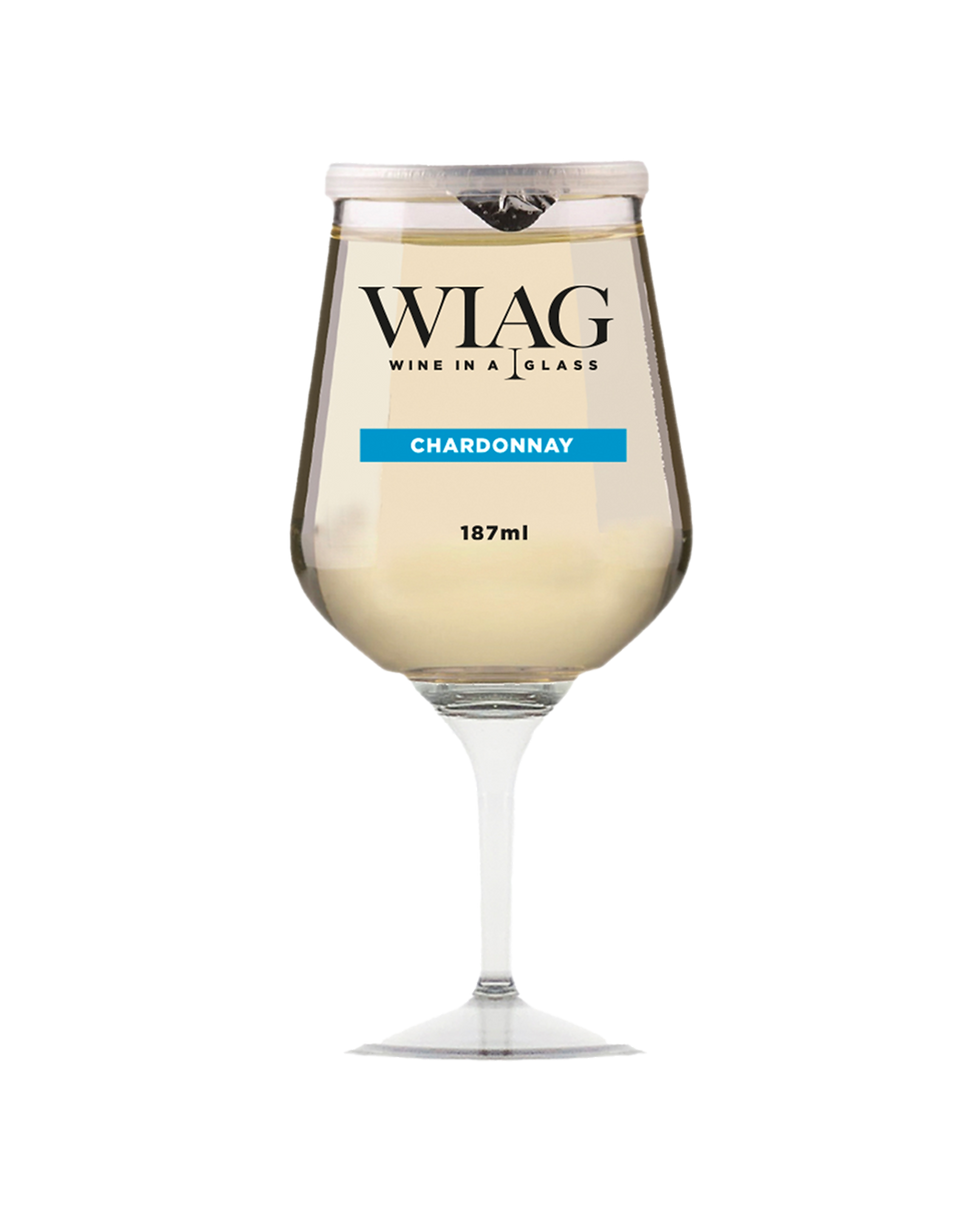 Wine In A Glass(Non-Glass with stem)- 187ml single serve -CHARDONNAY