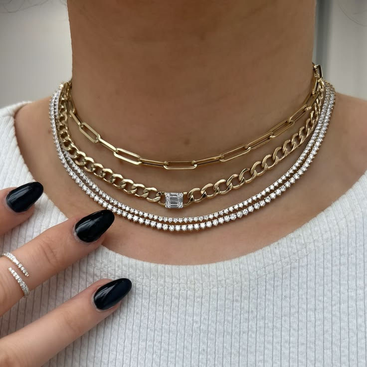 3-Prong Diamond Tennis Necklace - Yellow Gold _ 8 carats.jpg