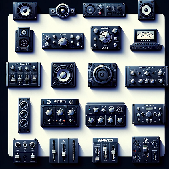 DALL·E 2023-11-19 01.10.22 - An image representing a variety of outboard gear used in prof