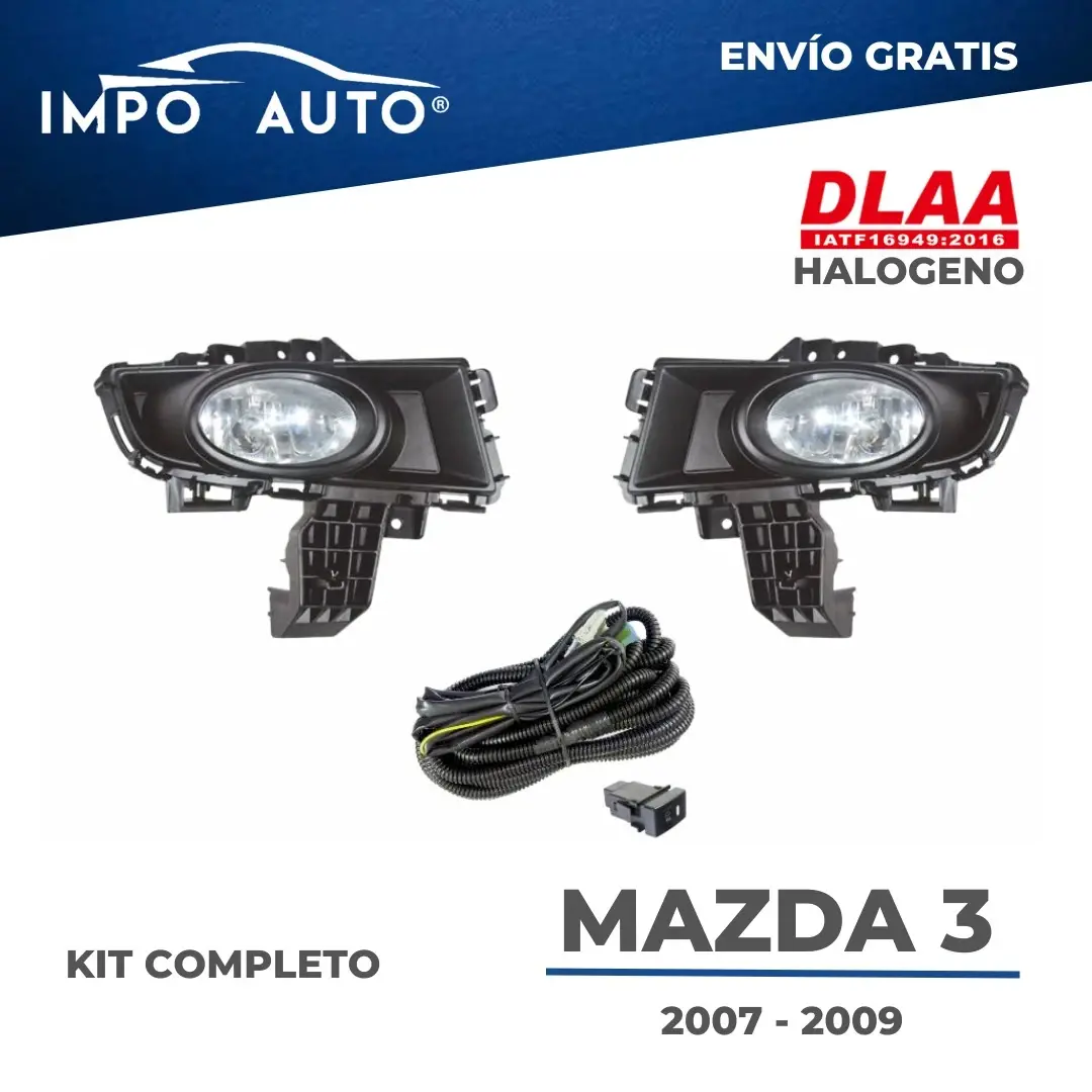 Neblineras TY Mazda 3 Sedan 2007–2009 | Iluminación Halógena OEM