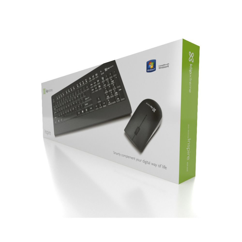 Combo Teclado y Mouse Inalámbrico Klip Xtreme KCK-265E Inglés