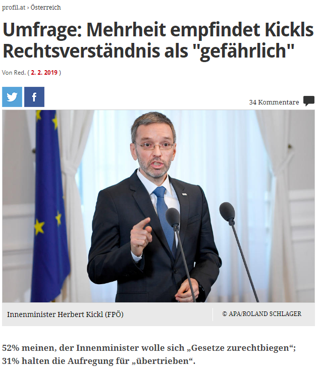 Unique research umfrage Profil josef kalina peter hajek Aussage BM Kickl