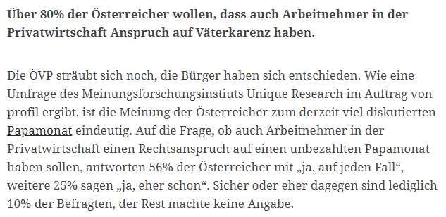 Unique research umfrage Profil josef kalina peter hajek Papamonat