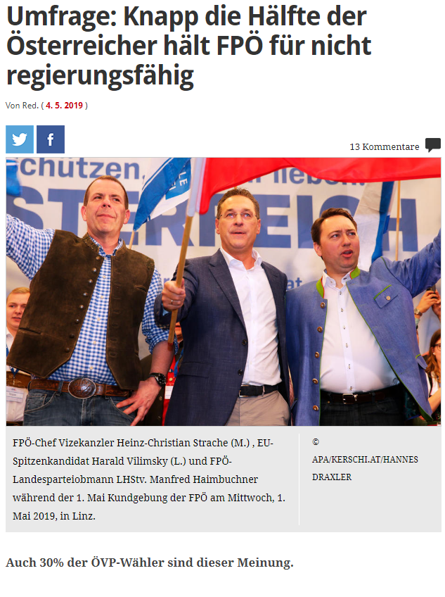 unique research josef Kalina peter hajek Profil Umfrage ist die fpoe regierungfaehig